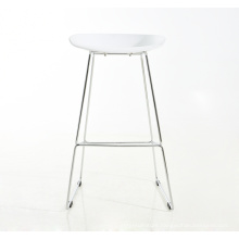 High footrest stool metal frame PP bar chair